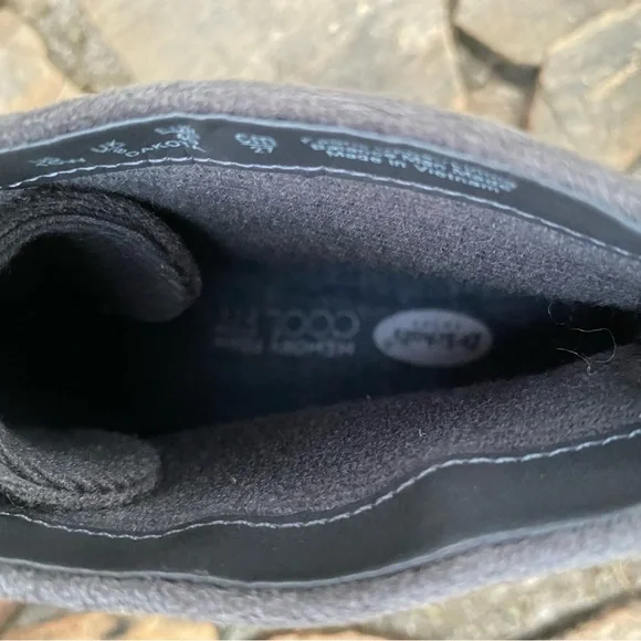 DR. SCHOLL’S DAKOTA Memory Foam Cool Fit Wedge Booties Shoes 10W 10 Wide Gray - Picture 9 of 11